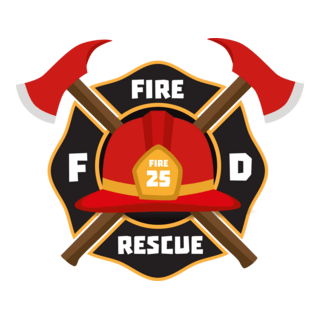 Firemen helmet emblem Logo PNG Vector