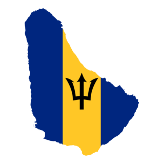 Flag map of Barbados Logo PNG Vector