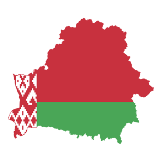 Flag map of Belarus Logo PNG Vector
