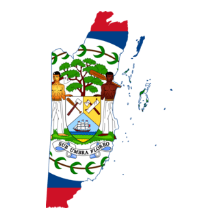Flag map of Belize Logo PNG Vector