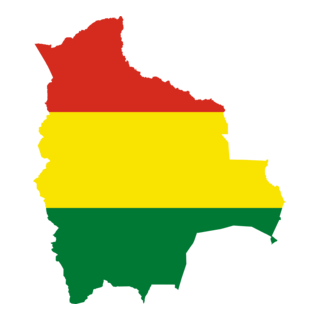 Flag map of Bolivia Logo PNG Vector