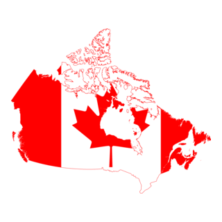 Flag map of Canada Logo PNG Vector