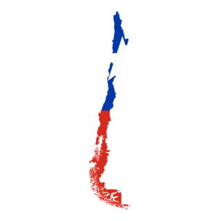 Flag map of Chile Logo PNG Vector