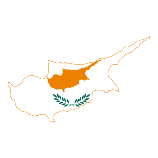 Flag map of Cyprus Logo PNG Vector