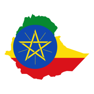 Flag map of Ethiopia Logo PNG Vector