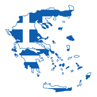 Flag map of Greece Logo PNG Vector