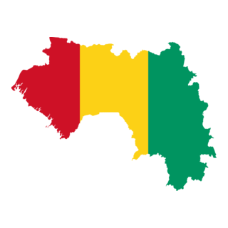 Flag map of Guinea Logo PNG Vector