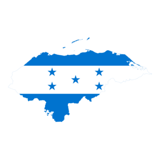 Flag map of Honduras Logo PNG Vector