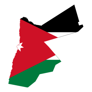 Flag map of Jordan Logo PNG Vector