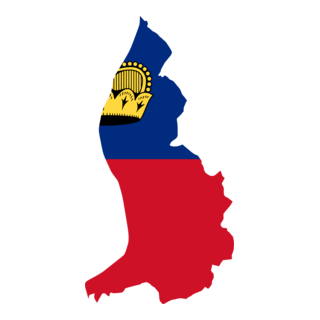 Flag map of Liechtenstein Logo PNG Vector