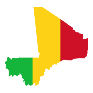 Flag map of Mali Logo PNG Vector