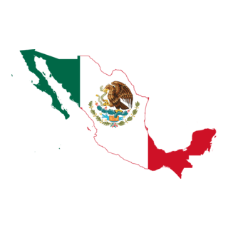Flag map of Mexico Logo PNG Vector