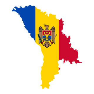 Flag map of Moldova Logo PNG Vector