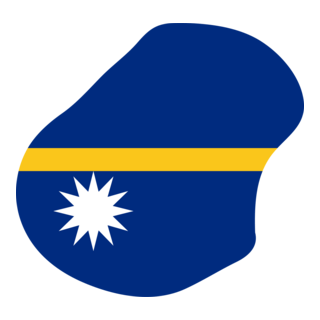 Flag map of Nauru Logo PNG Vector