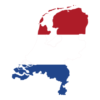 Flag map of Netherlands Logo PNG Vector