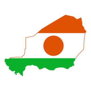Flag map of Niger Logo PNG Vector