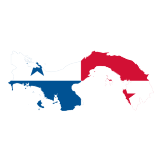 Flag map of Panama Logo PNG Vector