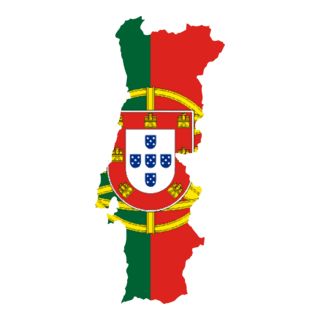 Flag map of Portugal Logo PNG Vector