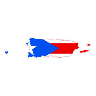 Flag map of Puerto Rico Logo PNG Vector