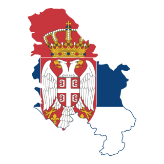 Flag map of Serbia Logo PNG Vector
