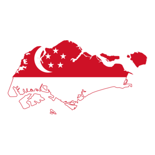 Flag map of Singapore Logo PNG Vector