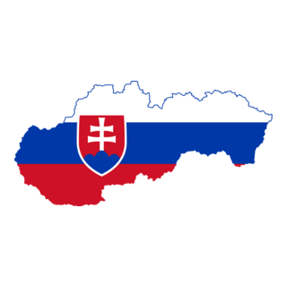 Flag map of Slovakia Logo PNG Vector