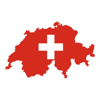 Flag map of Switzerland Logo PNG Vector