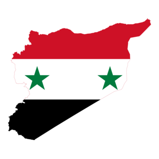 Flag map of Syria Logo PNG Vector