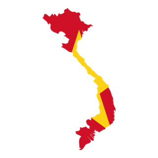 Flag map of Vietnam Logo PNG Vector