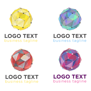 Geometric ball Logo PNG Vector