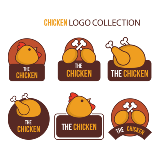 Great selection of hand-drawn chicken Logo PNG Vector