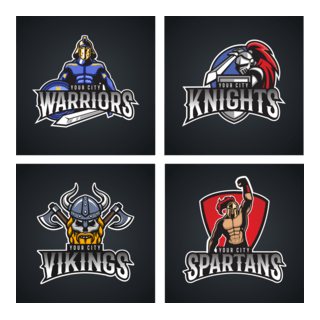 Human Characters Sports Logo PNG Vector