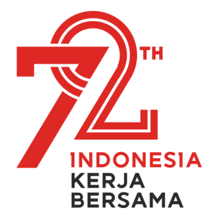 HUT RI KE-72 INDONESIA KERJA BERSAMA Logo PNG Vector