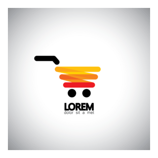 Modern shopping cart Logo PNG Vector