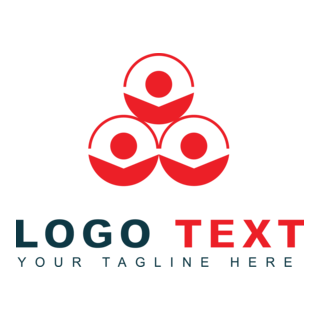 Modern three circular shape Logo PNG Vector