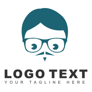 Nerdy guy Logo PNG Vector