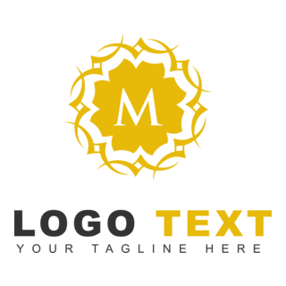 Ornamental letter m Logo PNG Vector