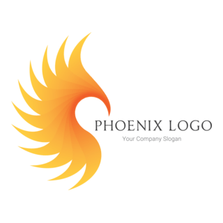 Phoenix silhouette Logo PNG Vector