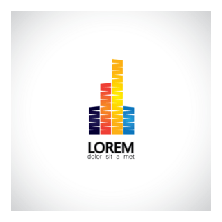 Real estate with abstract building Logo PNG Vector