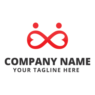 red infinity symbol Logo PNG Vector