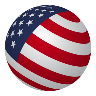 USA Sphere Flag Logo PNG Vector