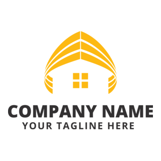 Yellow with a house Logo PNG Vector