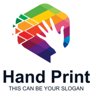 Colorful hand Logo PNG Vector