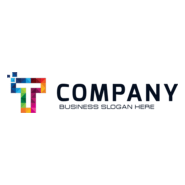 Colorful Letter T Logo PNG Vector