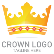 Coloured Crown Logo PNG Vector