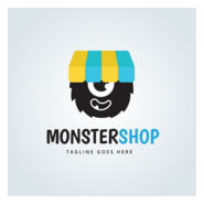 Cute monster Logo PNG Vector