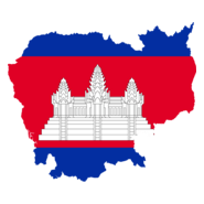 Flag map of Cambodia Logo PNG Vector