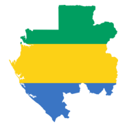 Flag map of Gabon Logo PNG Vector
