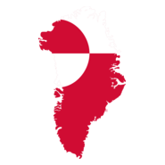 Flag map of Greenland Logo PNG Vector