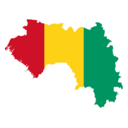 Flag map of Guinea Logo PNG Vector